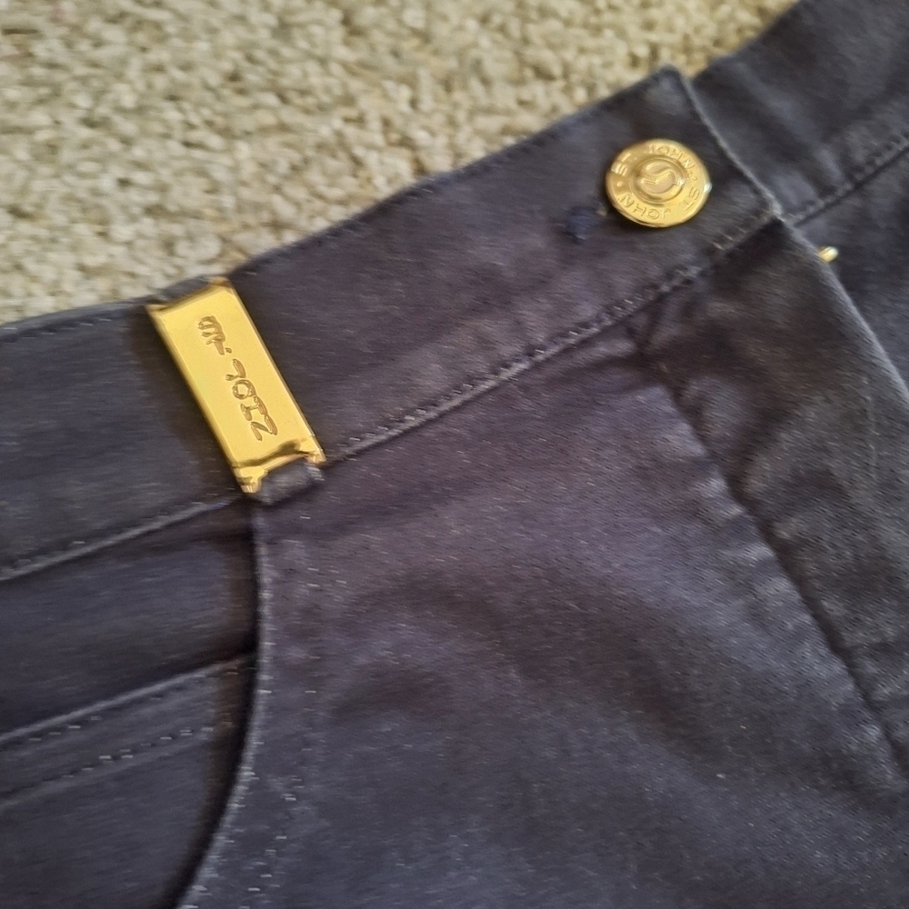 St John Straight Leg Dark Denim Pants Size 10 short - Picture 2 of 5